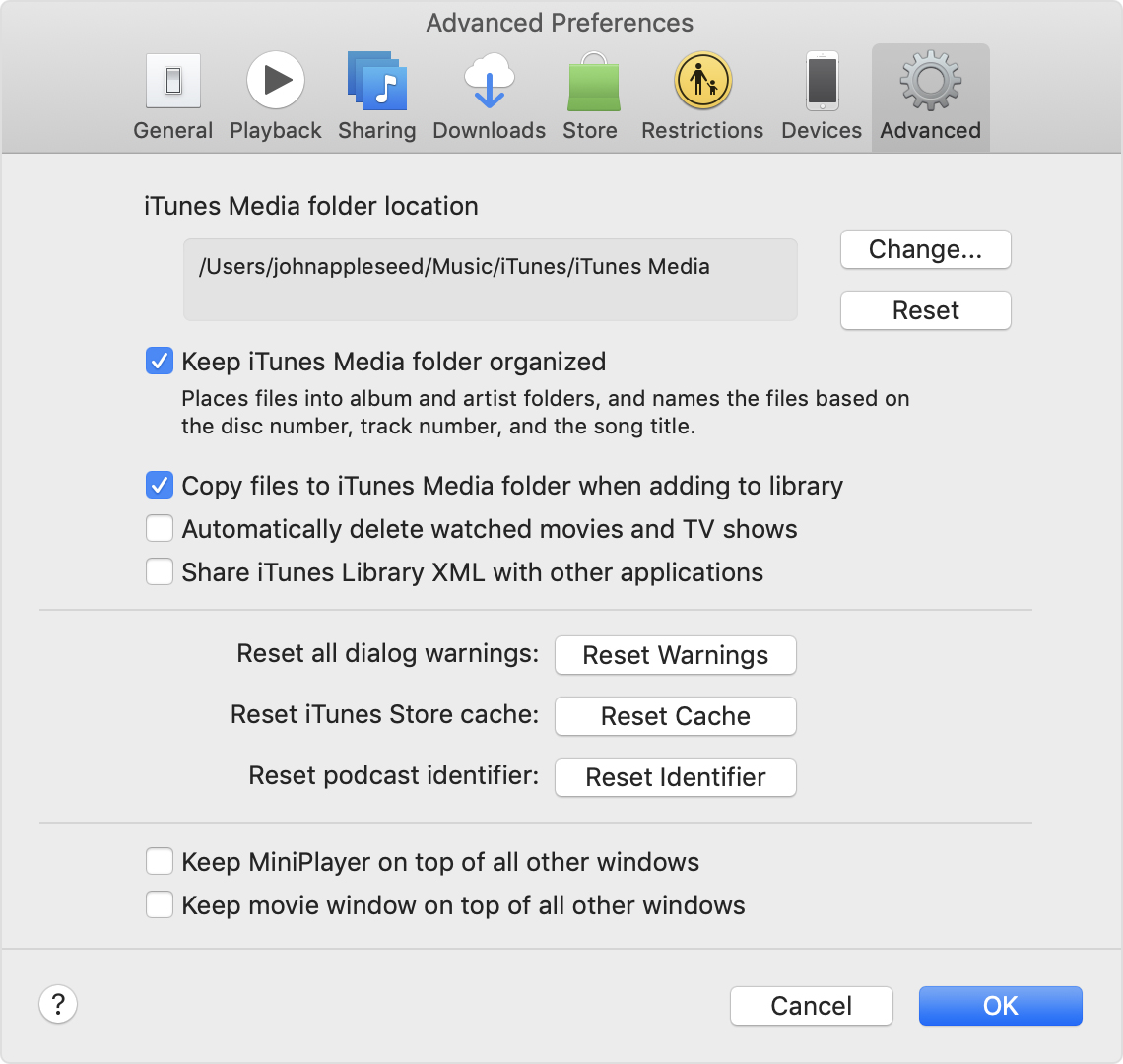 Move itunes library to external drive